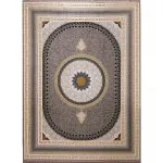 فرش طلاکوب طرح ستایش 1200 شانه گل برجسته کد 60916