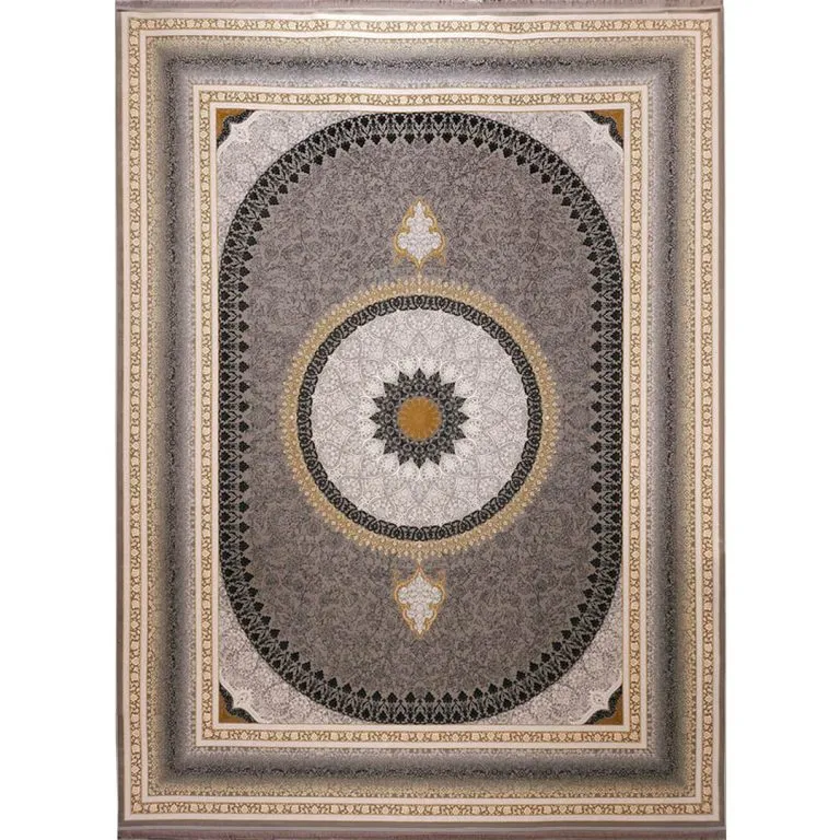 فرش طلاکوب طرح ستایش 1200 شانه گل برجسته کد 60916