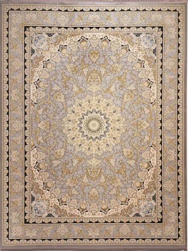 فرش طلاکوب طرح ناروین 1200 شانه گل برجسته کد 60920