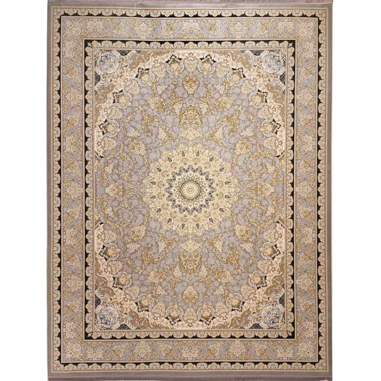 فرش طلاکوب طرح ناروین 1200 شانه گل برجسته کد 60920