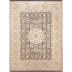 فرش طلاکوب خشتی طرح قاب گل 1200 شانه گل برجسته کد 60922