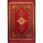 فرش گبه قشقایی طرح بوم لوزی لاکی 700 شانه کد 9001