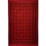فرش گبه بلوچ طرح پیوسته زمینه لاکی 700 شانه کد 9006 - فرشخونه
