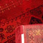 فرش گبه بلوچ طرح گنگ رنگ لاکی 700 شانه کد 9007 - فرشخونه
