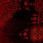 فرش گبه بلوچ طرح دورتار رنگ سرمه ای 700 شانه کد 9016 - فرشخونه