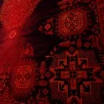 فرش گبه بلوچ طرح دورتار رنگ سرمه ای 700 شانه کد 9016 - فرشخونه