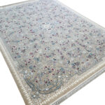 فرش طلاکوب طرح صدف 1200 شانه غیر برجسته کد 1711 رنگ کرم