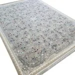 فرش طلاکوب طرح صدف 1200 شانه غیر برجسته کد 1711 رنگ کرم