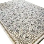 فرش طلاکوب طرح صدف 1200 شانه غیر برجسته کد 1711 رنگ بژ