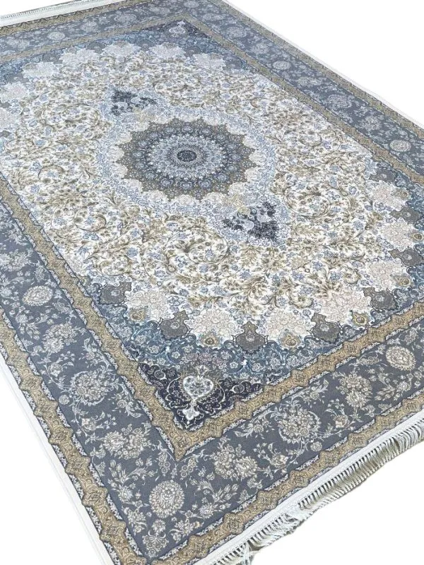 فرش طلاکوب طرح الناز 1200 شانه غیر برجسته رنگ کرم کد 1722