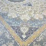 فرش طلاکوب طرح الناز 1200 شانه غیر برجسته رنگ کرم کد 1722