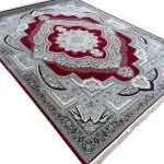فرش طرح باغ معلق 1200 شانه - رنگ لاکی - 16F2201726