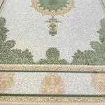 فرش طلاکوب طرح پالیز 1200 شانه گل برجسته رنگ فیلی کد 1814