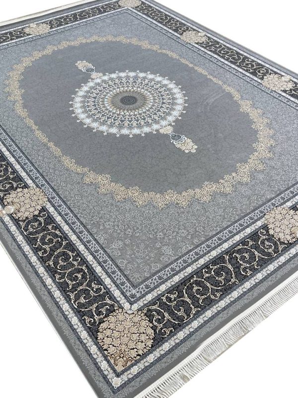 فرش طلاکوب طرح آذر 1200 شانه گل برجسته کد 1820