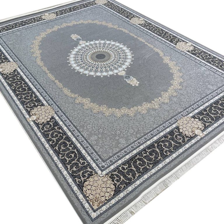 فرش طلاکوب طرح آذر 1200 شانه گل برجسته کد 1820