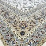 فرش افشان طرح تیارا رنگ کرم گل برجسته 1200 شانه کد 1822 - فرشخونه