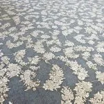 فرش طلاکوب افشان طرح زنبق رنگ سیلور 1200 شانه کد 1824 - فرشخونه