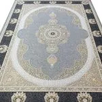 فرش طلاکوب طرح سلنا 1200 شانه گل برجسته کد 1826 - رنگ فیلی - فرشخونه