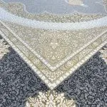 فرش طلاکوب طرح سلنا 1200 شانه گل برجسته کد 1826 - رنگ فیلی - فرشخونه