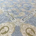 فرش طلاکوب افشان طرح سناتور 1200 شانه گل برجسته رنگ فیلی کد 1827 - فرشخونه