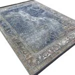 فرش وینتیج طلاکوب طرح کهن 1200 شانه گل برجسته کد 8050