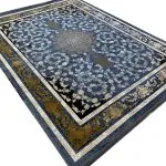 فرش طلاکوب طرح تنیده 1200 شانه گل برجسته کد 8055