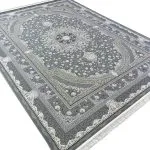 فرش طرح سیاهتاب 1200 شانه کد 8065 - نقره ای