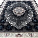فرش طرح چکاوک سرمه ای 700 شانه تراکم 2550 کد 2715 - Image 4