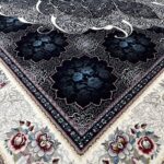 فرش طرح چکاوک سرمه ای 700 شانه تراکم 2550 کد 2715 - Image 3