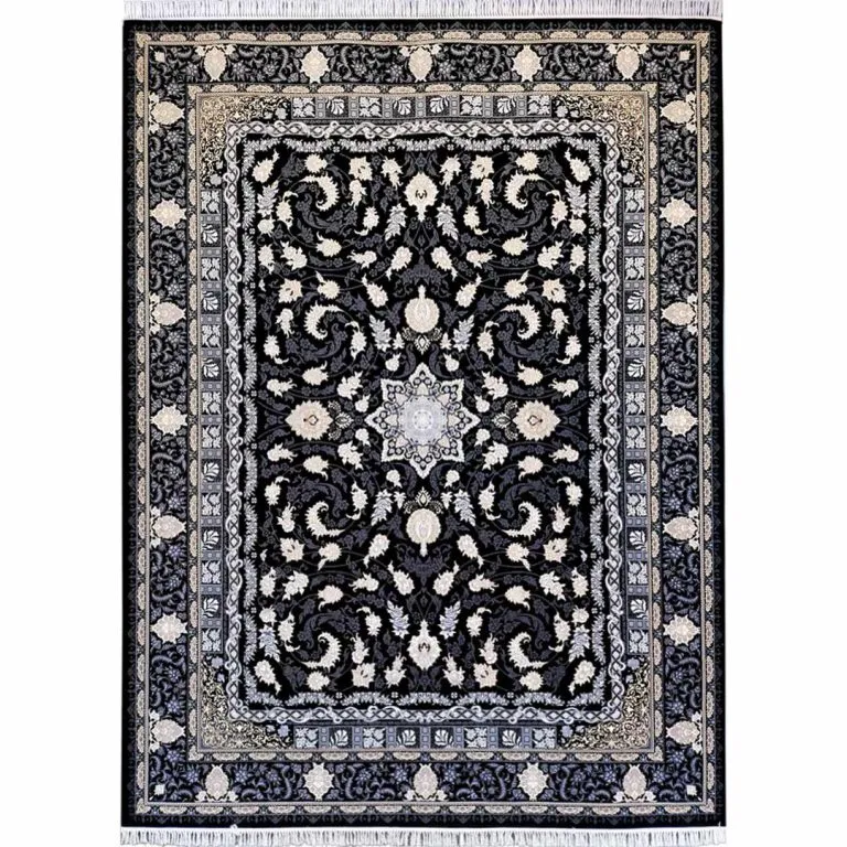فرش طلاکوب دایان سرمه ای 700 شانه تراکم 2550 کد 7201127