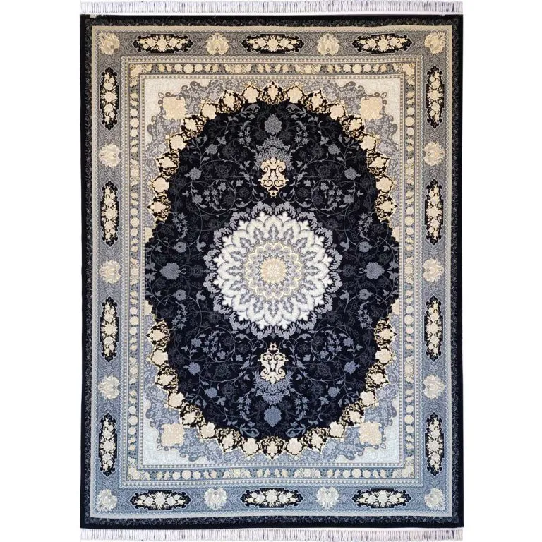 فرش طلاکوب طرح آنیسا 700 شانه 2550 رنگ سرمه ای کد 720782