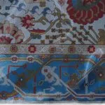 فرش کهنه نما کرم گل درشت 700 شانه