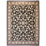 فرش افشان سلطنت طلاکوب گل برجسته 1200 شانه رنگ دودی کد 731318