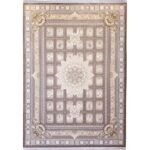 فرش طلاکوب طرح کاترین گل برجسته 1200 شانه کد 732015 رنگ طوسی