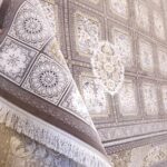 فرش طلاکوب خشتی طرح کاترین گل برجسته 1200 شانه کد 73201 - Image 11