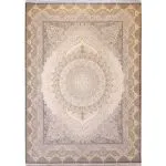 فرش طلاکوب طرح بانو طوسی 1200 شانه گل برجسته کد 732215