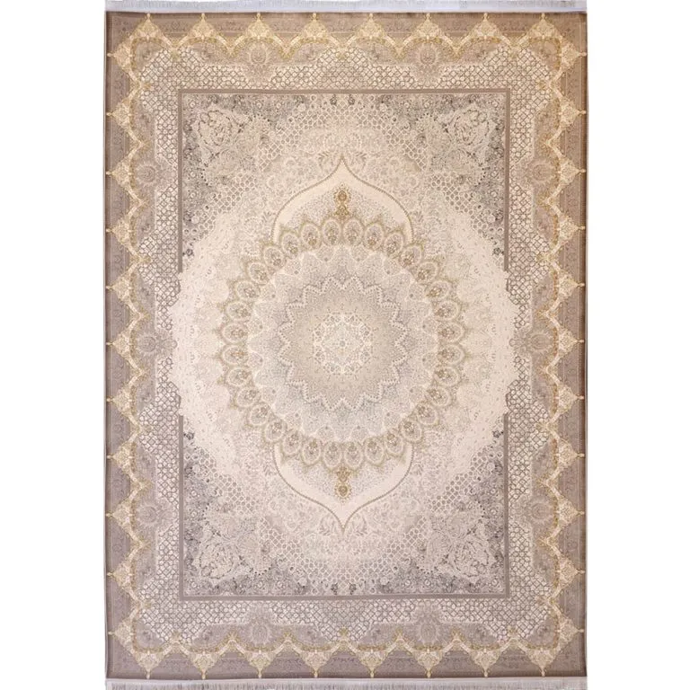 فرش طلاکوب طرح بانو طوسی 1200 شانه گل برجسته کد 732215