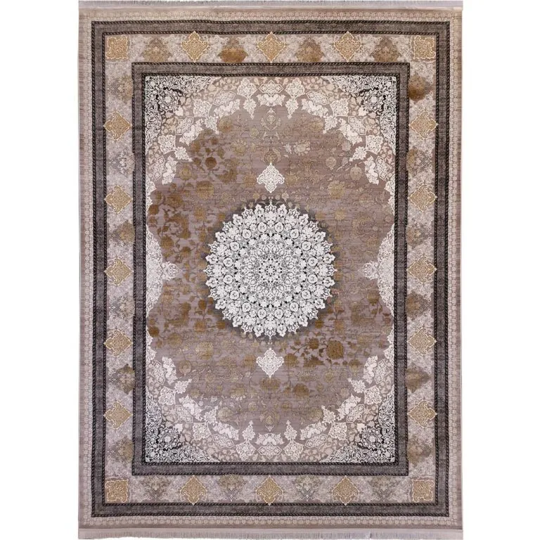 فرش طلاکوب وینتیج کد 732922 گل برجسته 1200 شانه