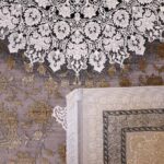 فرش طلاکوب وینتیج کد 732922 گل برجسته 1200 شانه - Image 4