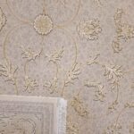 فرش طلاکوب افشان طرح آرتا کرم 1200 شانه گل برجسته کد 73351 - Image 11