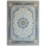 فرش طلاکوب طرح تندیس 700 شانه تراکم 2100 کد 1178 رنگ نقره ای - فرشخونه