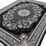 فرش طلاکوب طرح تندیس 700 شانه تراکم 2100 کد 1178 رنگ سرمه ای - فرشخونه