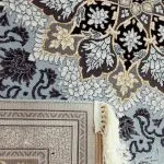 فرش طلاکوب طرح تندیس 700 شانه تراکم 2100 کد 1178 رنگ نقره ای - فرشخونه