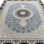 فرش طلاکوب طرح هستی 700 شانه تراکم 2100 غیر برجسته کد 1179 رنگ نقره ای - فرشخونه