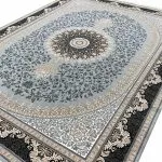 فرش طلاکوب طرح هستی 700 شانه تراکم 2100 غیر برجسته کد 1179 رنگ نقره ای - فرشخونه