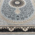 فرش طلاکوب طرح هستی 700 شانه تراکم 2100 غیر برجسته کد 1179 رنگ نقره ای - فرشخونه
