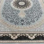 فرش طلاکوب طرح هستی 700 شانه تراکم 2100 غیر برجسته کد 1179 رنگ نقره ای - فرشخونه