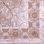 فرش طلاکوب طرح سرامیکی 1200 شانه گل برجسته کد 1022 - Image 10