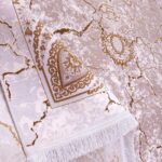 فرش طلاکوب طرح سرامیکی 1200 شانه گل برجسته کد 1022 - Image 14