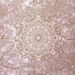 فرش طلاکوب طرح سرامیکی 1200 شانه گل برجسته کد 1022 - Image 9
